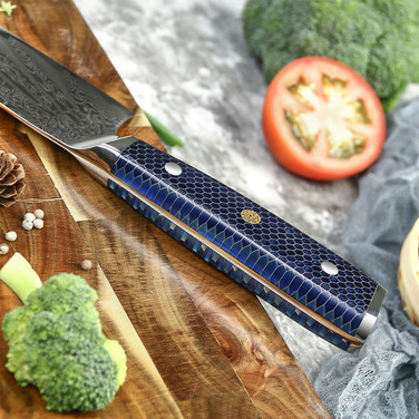 Профессиональный нож Santoku из дамасской стали GRILLI 777142 Код: 012315