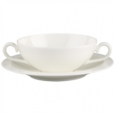 Піала для супу / бульйону з блюдцем 0,40 л White Pearl Villeroy & Boch