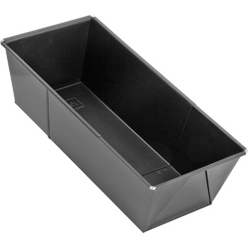 Розсувна форма для хліба (28 - 40 см x 16 см), форма для хліба, для вологого хліба та тістечок, регульована та з покриттям, квадратна форма для королівського торта, чорна, 6518