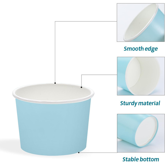 Набір паперові стаканчики для морозива 60 шт. 85 мл ZALAON