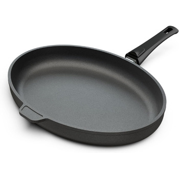 Овальна рибна сковорода Hoffmann з кришкою, підходить для індукційного приготування Можна використовувати в духовці за температури до 280 градусів Сковорода для шніцеля з покриттям для індукційного приготування Сковорода для духовки, керамічна плита, скля