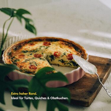 Форма для выпечки керамическая круглая 28 см, розовая KIVY