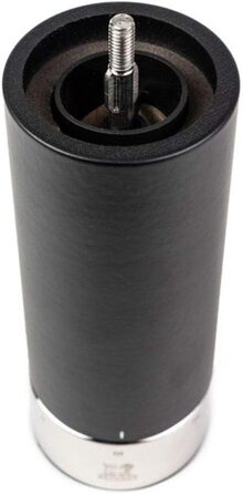 Ручная мельница для перца с кривошипом, классическая регулировка помола, Высота 18 см, дерево/нержавеющая сталь, черный, 37758 Pepper Black Matt