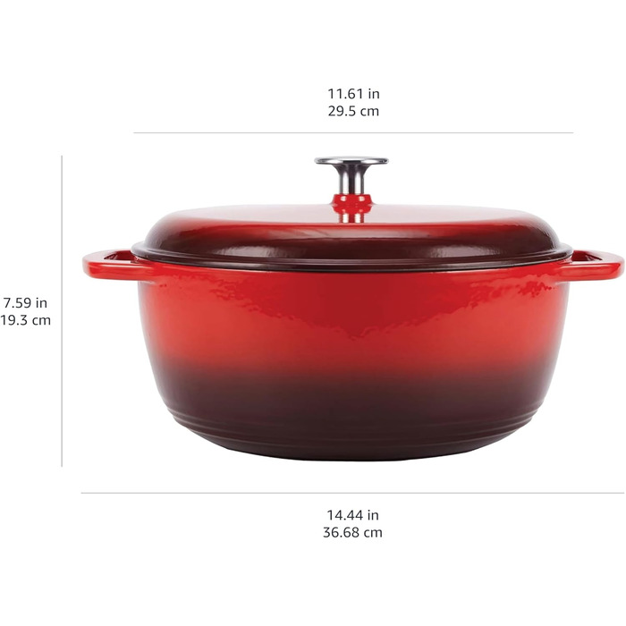 Круглая эмалированная чугунная форма для запекания 6.9 л Kitchen-Profi Basics