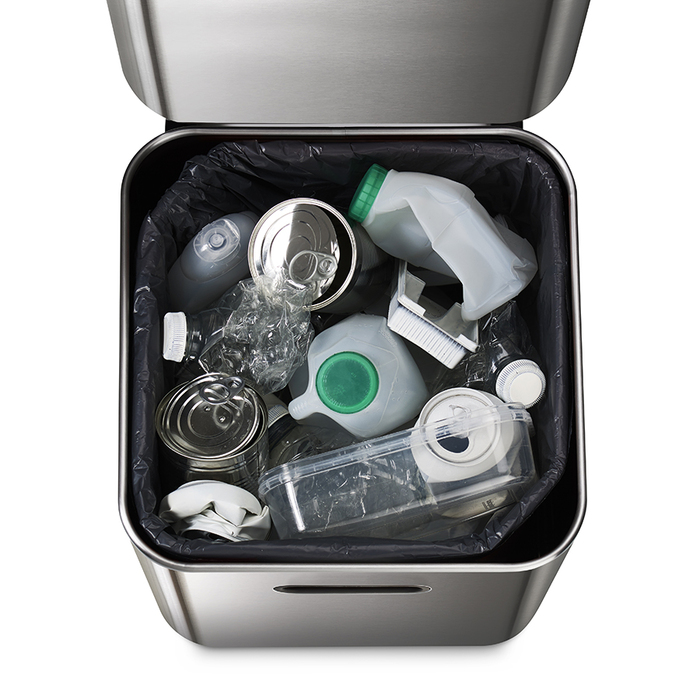 Контейнер для сміття з двома баками 40 л металік Totem Compact Joseph Joseph