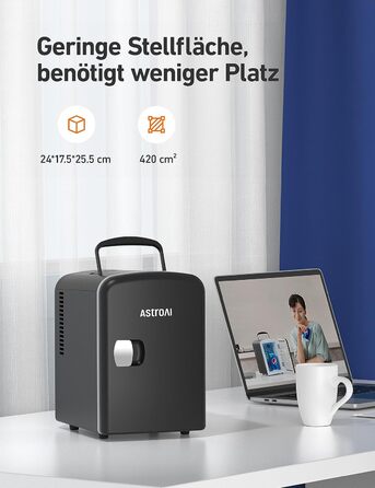 Міні-холодильник 4 л чорний AstroAI