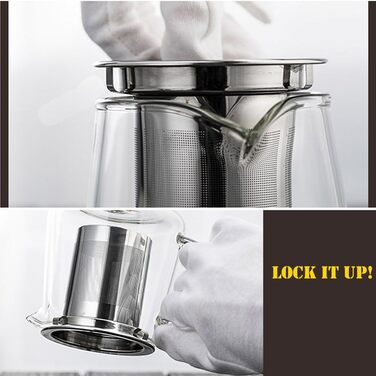 Скляний чайник із ситечком із нержавіючої сталі, 500 мл TAMUME