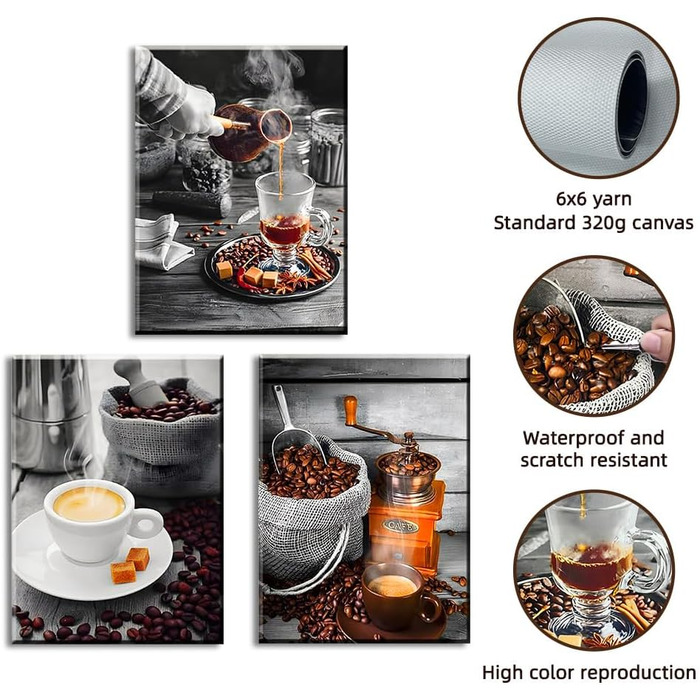 Настінні картини сучасні 30 x 40 см без рамки, 3 шт. burkfeeg