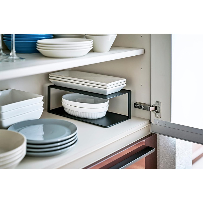 Прямокутна підставка для посуду Yamazaki 5641 TOWER, сталева, мінімалістичний дизайн (чорний (чорний 19-3911TCX))