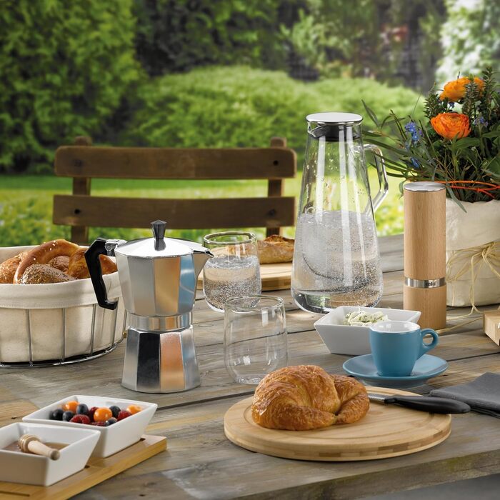 Набір з 3 мисок для соусів на дерев'яній підставці, білі Philipa Kela