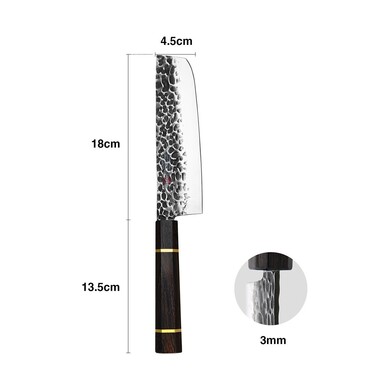 Японська сокира накірі Fissman KENSEI BOKUDEN 18 см сталь AUS-8 (2552)