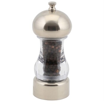 Млин для солі та перцю, 14 см, акрил/хром, GenWare