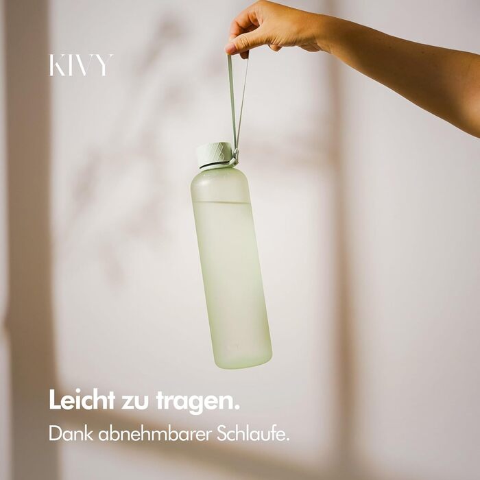 Бутылка для воды 1 л тритановая, светло-зеленая KIVY