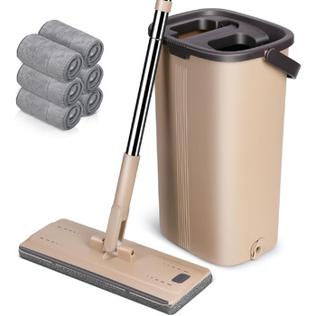 Набір швабри з відром 140 см коричневий MASTERTOP