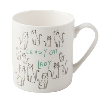 Кухоль CreativeTops CRAZY CAT LADY Everyday Home, фарфор, 300 мл