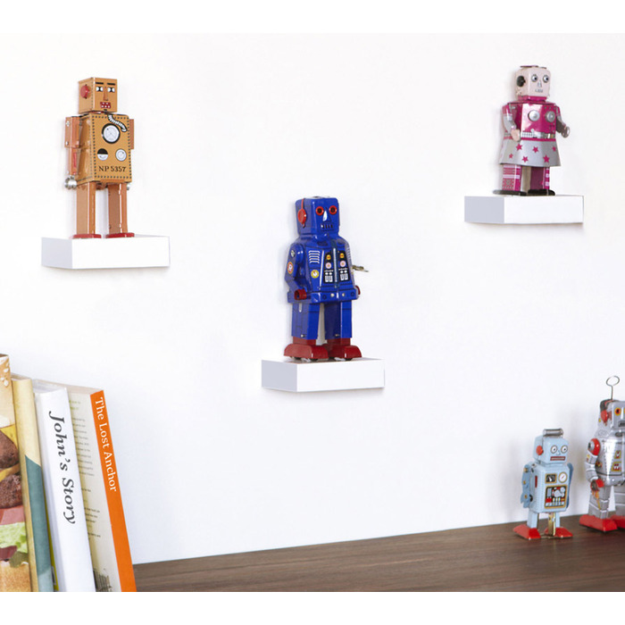 Полки настінні (3 шт) 10,5 х 7,8 х 3 см білі Showcase Umbra