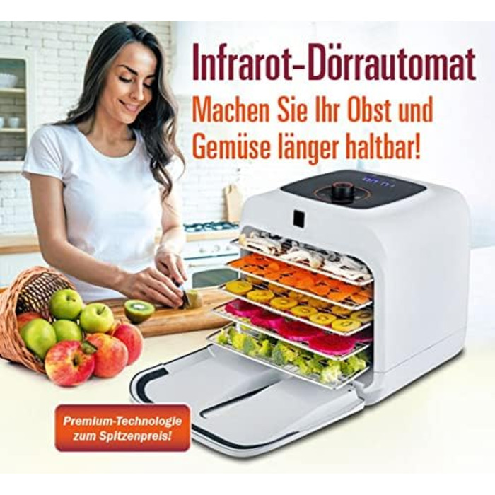 Дегидратор на 5 полок инфракрасный, 500 Вт Kopp Verlag