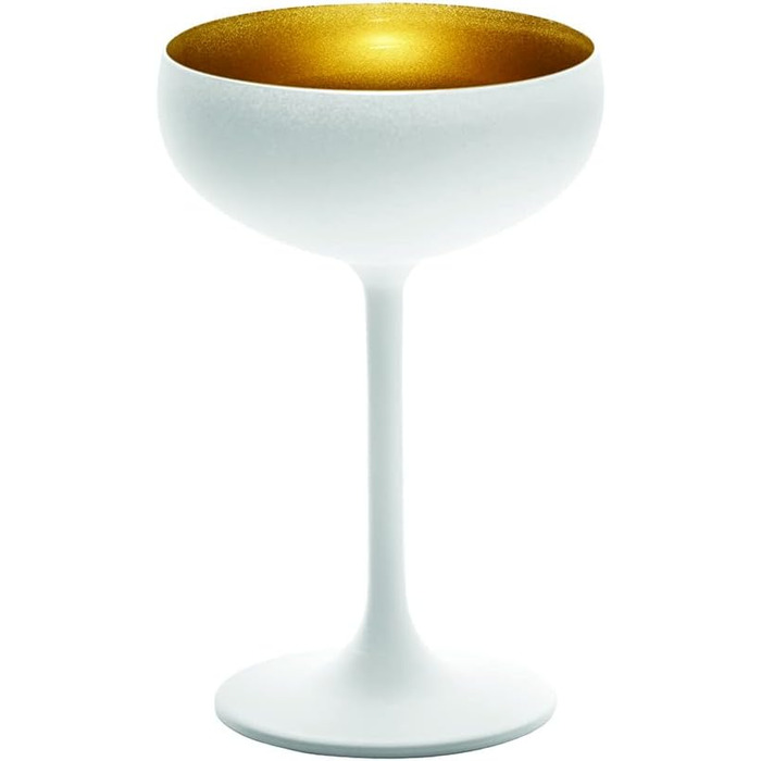 Келихи для шампанського 230 мл, набір 6 предметів, білий/золотистий Elements Stölzle Lausitz