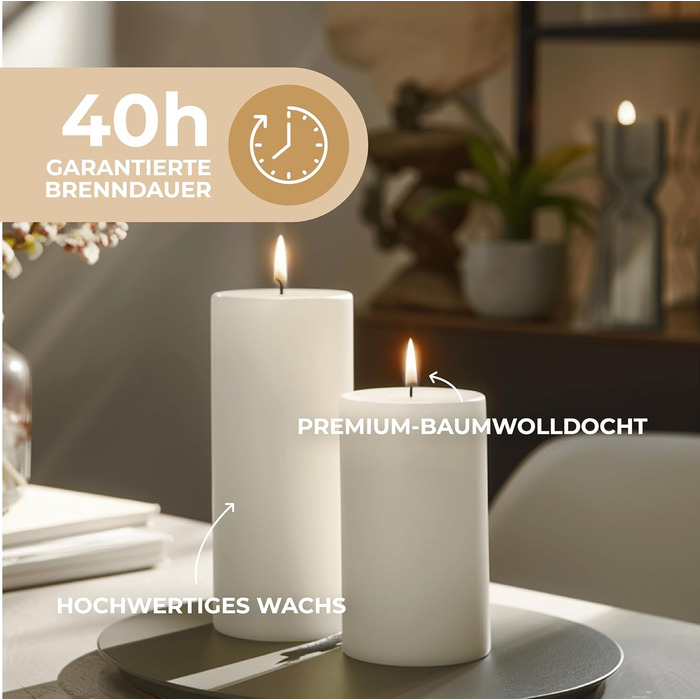 Стовпчасті свічки 6 x 12 см, час горіння 40 годин HORECA CANDLES