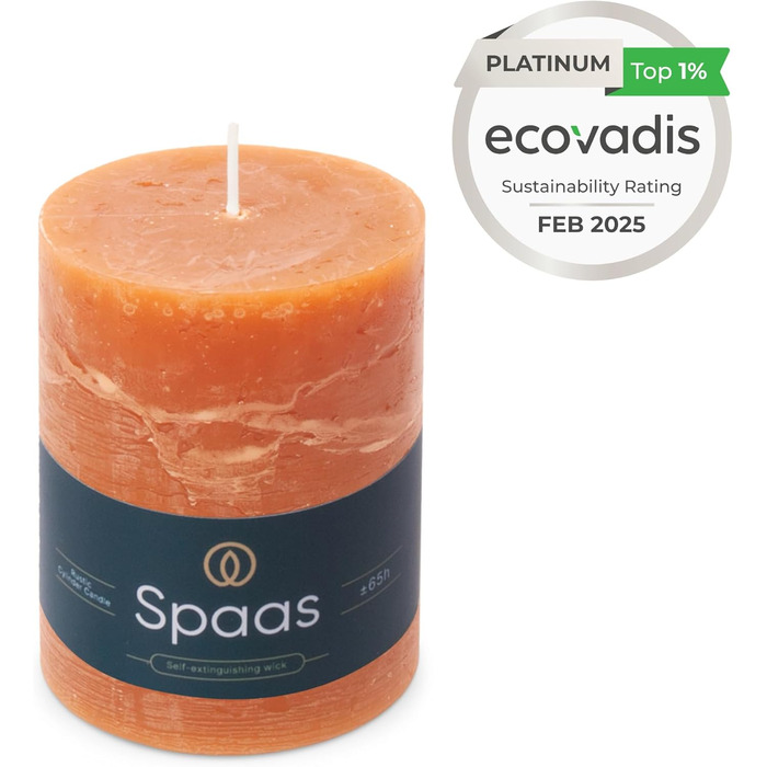 Свічка для вашого дому, помаранчева paas Rustic Pillar