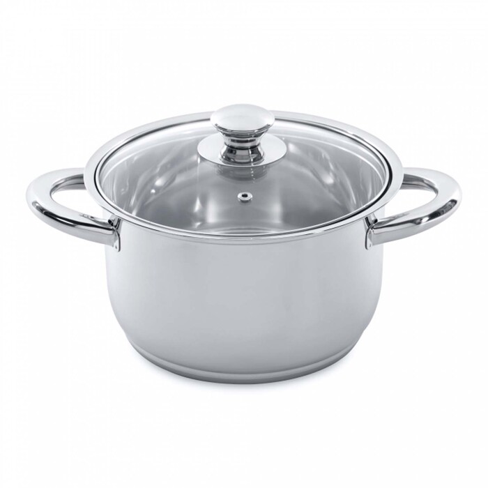 Набір посуду BergHOFF Vision prima зі скла. кришками, 6 шт.