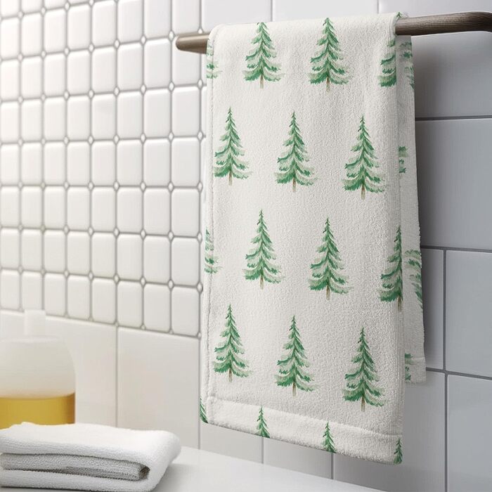 Різдвяні кухонні рушники Kwlegh, рушник для рук, рушник для пальців у формі різдвяної ялинки з цукерками та сніжинками, набір з 2 шт. , милий чоловічий банный рушник, високопоглинаючі рушники, 36 x (зелена ялинка)