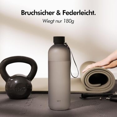 Пляшка для пиття KIVY об&39ємом 1,5 літра - підходить для газованих напоїв та герметична - для спорту, школи та офісу - спортивна пляшка для пиття для тренажерного залу - пляшка для газованої води об&39ємом 1,5 літра - можна мити в посудомийній машині (те