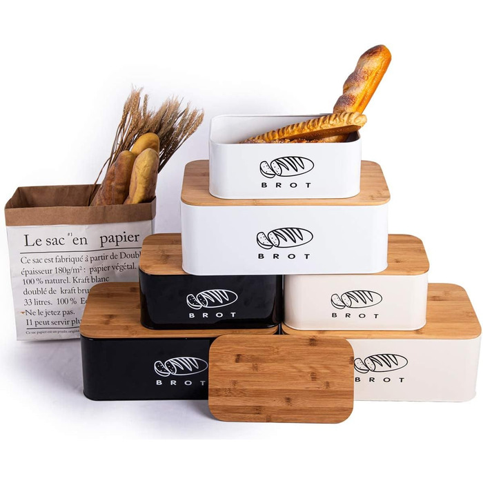 Хлібниця з кришкою 30 х 18 х 14 см бежевий Theo&Cleo