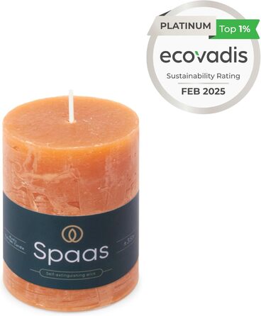 Свічка Spaas Rustic Pillar 70/95 мм 35 шт. - світло-рожева (помаранчева)