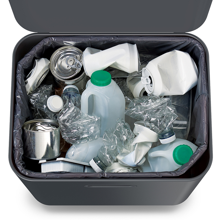 Контейнер для сміття з двома баками 60 л графіт Totem Compact Joseph Joseph