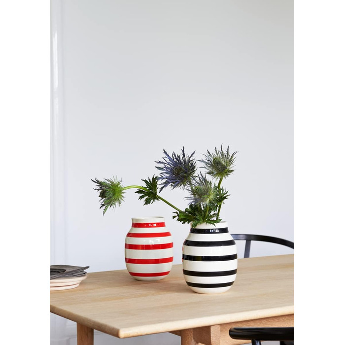 Ваза 12,5 см чорно-біла Omaggio Kähler