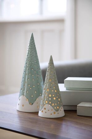 Свічник для чайної свічки конусний 28,5 см зелений Nobili Kähler