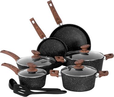 Набор посуды с антипригарным покрытием, 12 предметов DishDelight