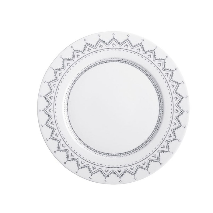 Блюдо 27 см, сіре Cross Stitch Kahla