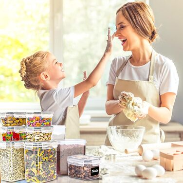 Контейнери для зберігання з кришками, набір 16 предметів, прозорі L LONGANCHANG