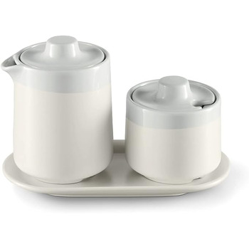 Аксесуари для кави, глечик для молока, цукорниця, піднос, порцеляна, білий Tchibo