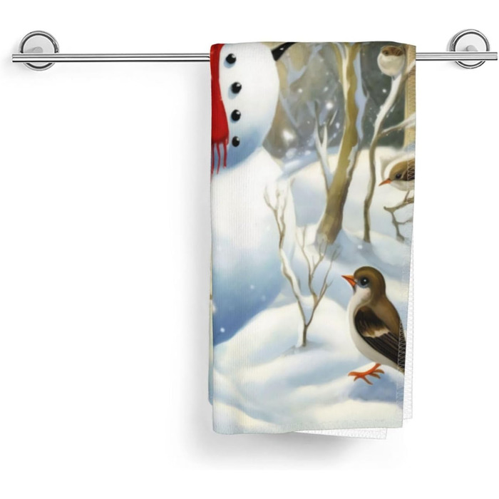 Рушник для ванної кімнати 70 х 40 см Сніговик Ouqiuwa