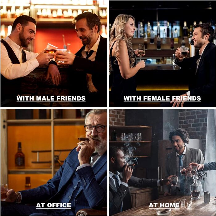 Подарунковий набір з 8 багаторазових охолодних каменів для віскі з затискачем для льоду Exreizst