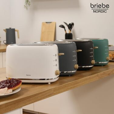 Тостер 870 Вт на 2 скибочки, зелений Nordic Briebe