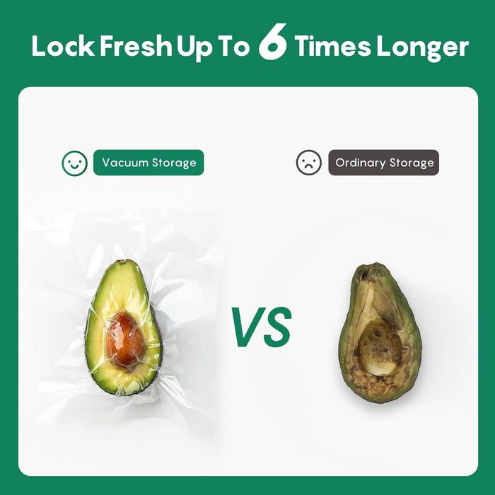 Вакуумні пакети FRESKO, 2 рулони, 28 x 600 см, професійні пакети для вакуумного пакування, розмір підходить для всіх вакуумних пакувальників, без BPA, тиснені повітряні канавки, пакети для заморожування методом су-від (2 рулони 28 x 600 см 2 рулони 20 x 6