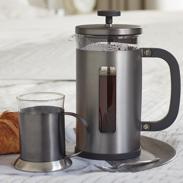 Френч-прес Kitchen Craft LA CAFETIERE, сталевий зі скляною колбою, 1000 мл