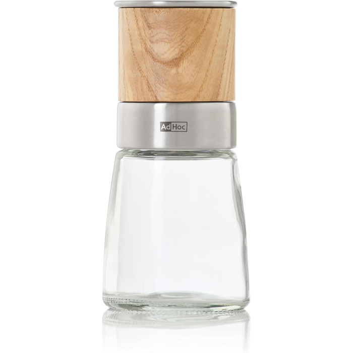 Мельница для перца или соли Akasia, Керамическая мельница, Древесина акации/Нержавеющая сталь/Стекло (Светлый ясень), 99