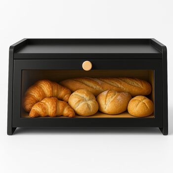 Хлібниця з бамбук 40 х 25 х 20 см чорний Cookery