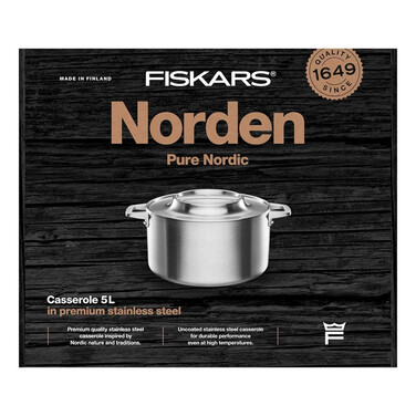 Каструля Fiskars Norden 5 л без покриття (1067640)