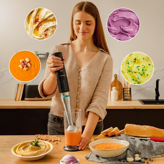 Ручний блендер 1500 Вт Katana TotalDestroy з аксесуарами, набір 6 предметів Cecotec