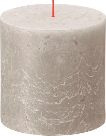 Свічка Bolsius Rustic Pillar XXL - 3 шт. и - 10 x 10 см - Декоративні побутові свічки - Час горіння 62 години - Без запаху - Містить натуральний рослинний віск - Без пальмової олії (світло-сіра)