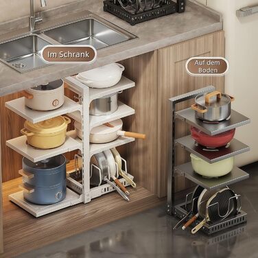 Органайзер для посуду з регульованими відділеннями 23 х 28 х 53 см HIMKI