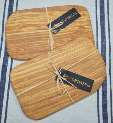 Обробна дошка, набір 2 предмета, оливкове дерево 25 х 15 см Continenta