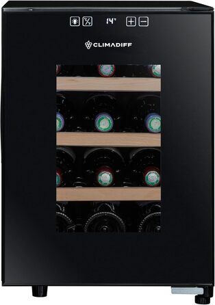 Винний холодильник до 12 пляшок чорний CLIMADIFF