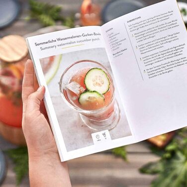 Скляний диспенсер для напоїв 5,5 л з краном та підставкою Springlane Kitchen